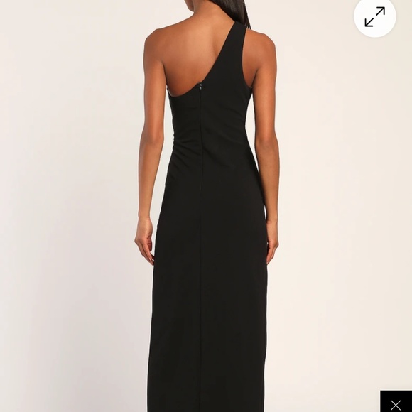 Lulus Show-stopping Style Black One-shoulder Cutout Maxi Dress - Size M - Picture 2 of 6